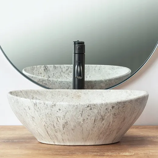 Умывальник Rea Sofia Light Stone 41х34,5 серый, REA-U0165