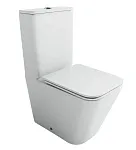 Напольный унитаз Ceramicanova Cubic CN1803T, безободковый, смыв Торнадо, сиденье микролифт, белый