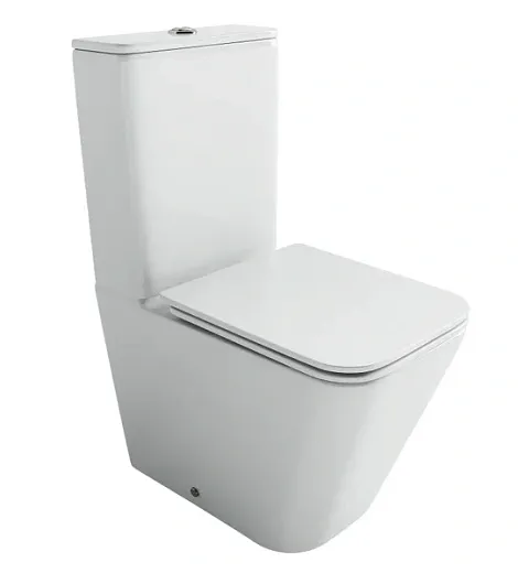 Напольный унитаз Ceramicanova Cubic CN1803T, безободковый, смыв Торнадо, сиденье микролифт, белый