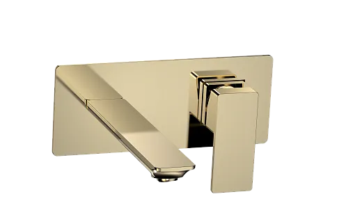 AQM6815GG AQUAme Savona Смеситель для раковины, настен., на 2 отв., комплект, золото