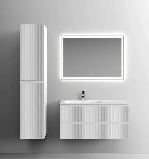 Тумба под раковину Sancos Snob T 100 см подвесная, левая, Bianco, SNT100LW