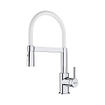 Смеситель для кухни FRANKE Lina Semi-pro,хром/белый, гибкий излив