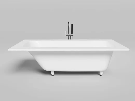 Ванна Salini Orlanda Plus Kit 102114MF, 190 х 100 см, из искусственного камня S-Sense, цвет белый матовое, покраска по RAL полностью