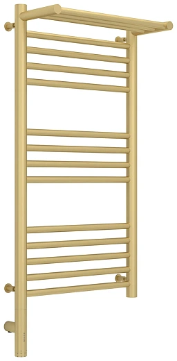 Полотенцесушитель электрический Сунержа Богема 3.0 800 x 400 с полкой, ширина 43.2 см, высота 92.4 см, матовая шампань, L/R