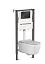 Инсталляция Ceramicanova Balance CN3005_121001MB, с безободковым унитазом New Day, сиденье микролифт, клавиша Circle черная матовая
