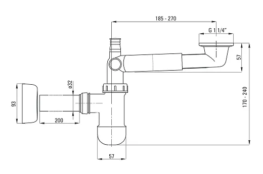 Сифон для умывальника Deante Space Saver NHC_633K