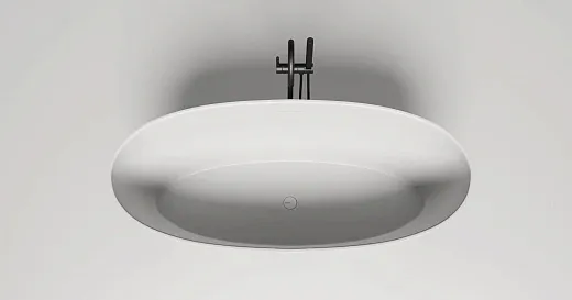 Ванна Salini Alda 101924MF, 161 х 70 см, из искусственного камня S-Stone, цвет белый матовый, покраска по RAL полностью