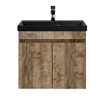 Тумба Vesso 60 подвесная Дуб Самдал с раковиной