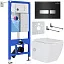 Комплект инсталляции с унитазом 6 в 1 Roxen StounFix Dual Fresh 649838 (состоит из: 710200, Glass 430280B, 530135-01X)