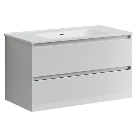 Тумба под раковину Sancos Cento CN90W 90, подвесная, белый глянец