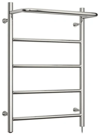 Полотенцесушитель электрический Стилье Формат 30 ТП/ТЛ 00530-6040/00531-6040, с полкой, 600x400, хром