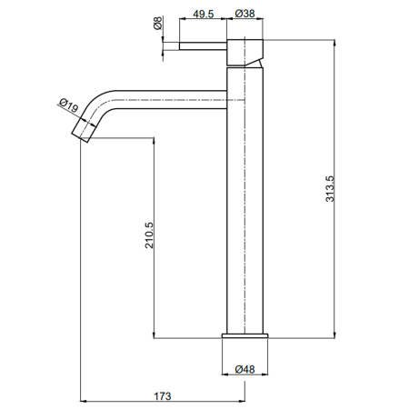 AQM6214MB AQUAme Siena Смеситель для раковины однорычажный 210мм, Черный матовый AQM6214MB AQUAme Siena Смеситель для раковины однорычажный 210мм, Черный матовый