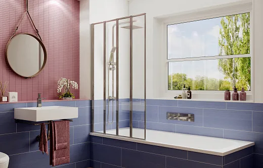 Стеклянная душевая шторка для ванны Ambassador Bath Screens 16041111L 100 см