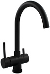 Смеситель Paffoni д/кухни с подключением питьевой воды черный матовый