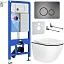 Комплект инсталляции с унитазом 6 в 1 Roxen StounFix Dual Fresh 964894 (состоит из: 710200, Steel 420260G, 530110-01B)