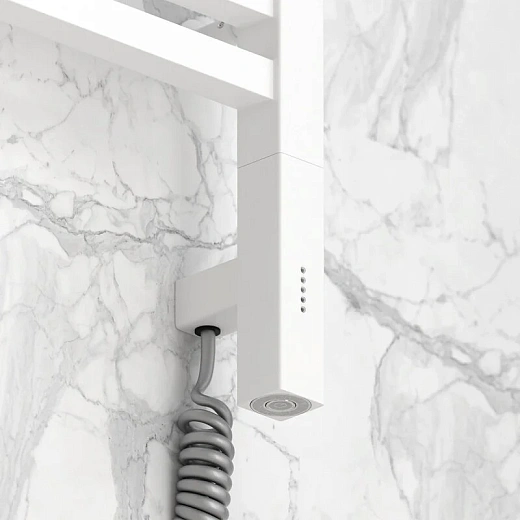 Полотенцесушитель электрический Сунержа Модус 3.0, 800x500, с блоком управления МЭМ слева/справа, белый матовый