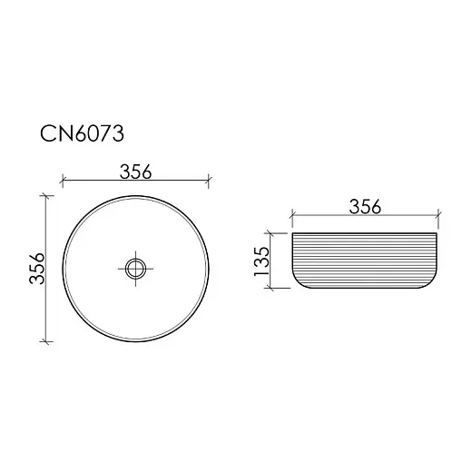 Раковина Ceramicanova Element CN6073, 35 см, сантехфарфор, цвет белый