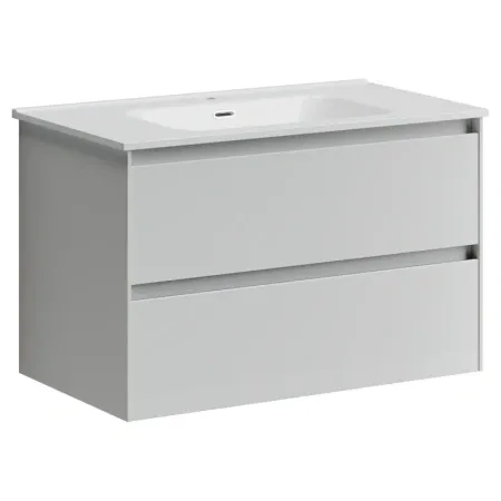 Тумба под раковину Sancos Cento CN80W 80, подвесная, белый глянец