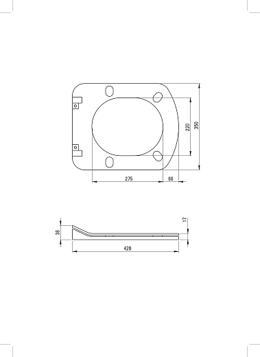 Унитаз подвесной Deante HIACYNT NEW CDYD6ZPW 48,5x34,5 сиденье микролифт
