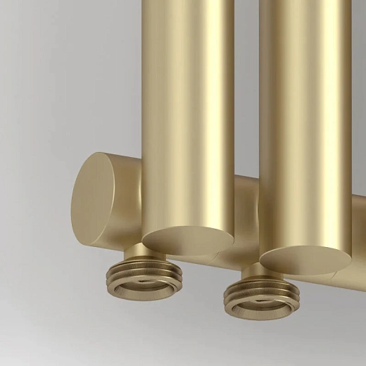 Радиатор трубчатый Сунержа Эстет-1 EU50, 3 секции, левое/правое нижнее подключение, цвет матовая шампань, 022-0310-5003/022-0311-5003