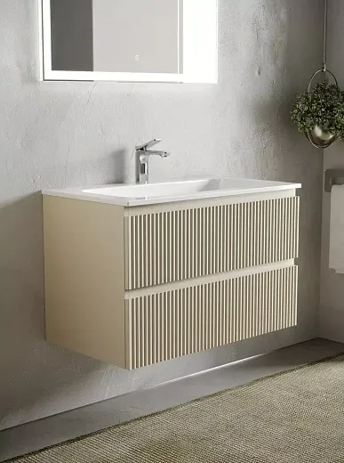 Тумба под раковину Sancos Snob R 80 см подвесная, Beige Soft, SNR80CE