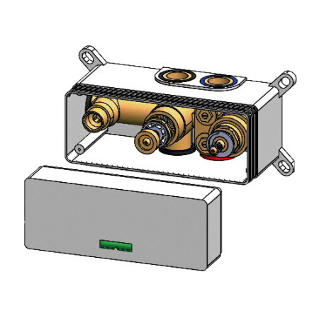 Внутренняя часть термостатического настенного смесителя Bruma INT6301NO Внутренняя часть термостатического настенного смесителя Bruma INT6301NO