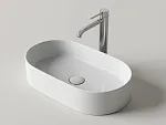 Умывальник накладной Ceramicanova Элетра (Elettra) 52x30x11.4см, белый, CN6098
