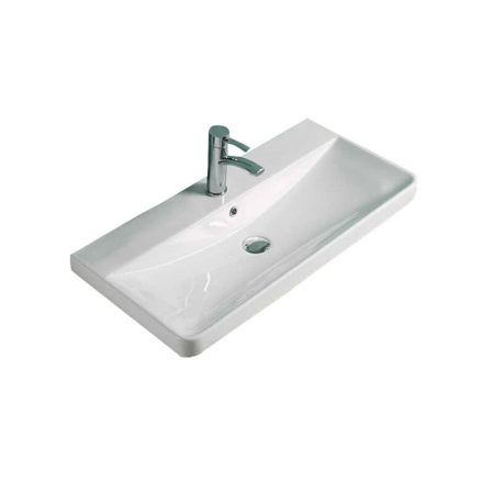 Раковина Equil Nice 9595-80, 80 см, фаянс, цвет белый Раковина Equil Nice 9595-80, 80 см, фаянс, цвет белый