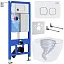 Комплект инсталляции с унитазом 6 в 1 Roxen StounFix Dual Fresh 968358 (состоит из: 710200, Santi 410280W, 530205-01)