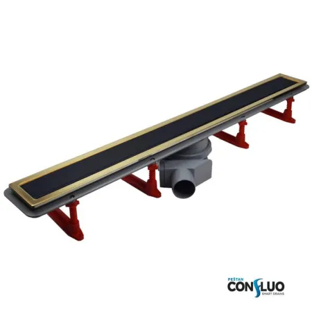 Душевой лоток Pestan Confluo Premium Line 950 Black Glass Gold, 13100125