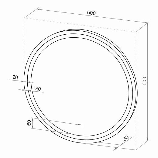 Зеркало Continent Style White Led D 600 ЗЛП4105 с бесконтактным сенсором и холодной подсветкой Зеркало Continent Style White Led D 600 ЗЛП4105 с бесконтактным сенсором и холодной подсветкой