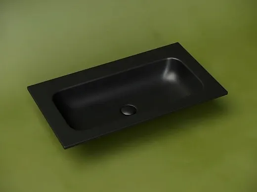 Умывальник Ceramicanova Grace CN7012MBWx 81см сантехфарфор черный матовый (без отв.), CN7012MBWx