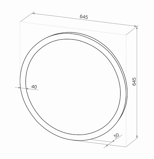 Зеркало Continent Мальта Люкс D 645 ЗЛП12 с подсветкой