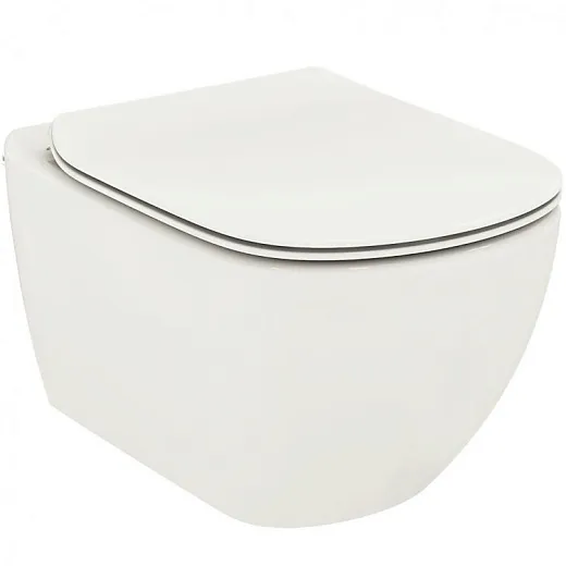 T0079V1+T3527V1 Унитаз подвесной Ideal Standard Tesi AQUABLADE + сиденье тонкое Soft-close, белый матовый