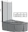 Шторка для ванны Ravak Rosa CVSK1 160/170 L белый+транспарент