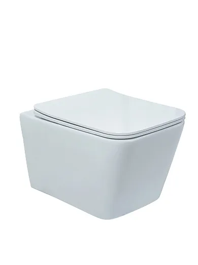 Унитаз подвесной UnicoPureza BAU 35x52 безободковый белый SoftClose