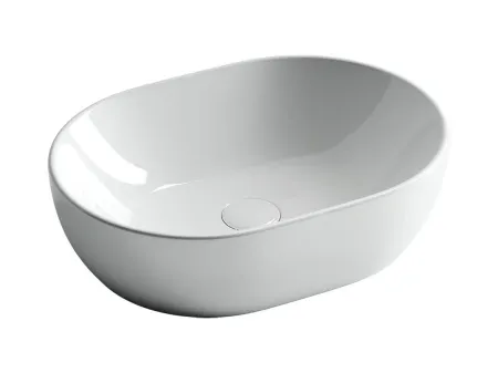 Раковина Ceramicanova Element CN6019 48 x 35 x 14 см, накладная, овальная, без перелива, сантехфарфор