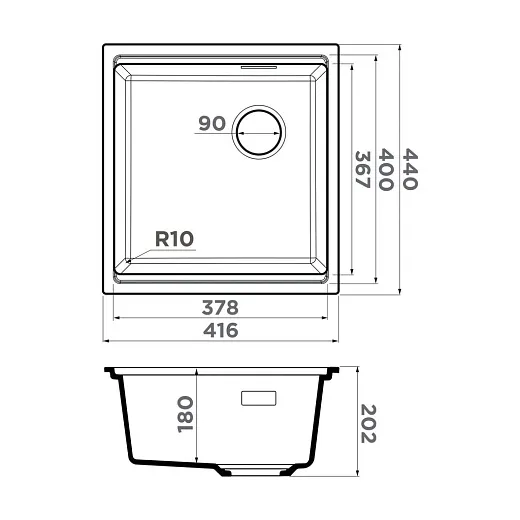 Кухонная мойка Omoikiri Yoru 42-U-WH Side Artgranit/белый