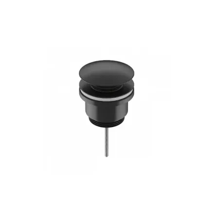 Донный клапан Ceramicanova 70003MBb, с переливом, с системой Click-Clack, черный матовый