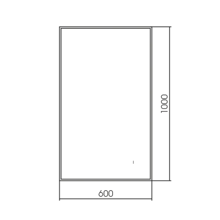 Зеркало Raval Альтера Black 60х100 бесконтакт Гор/верт, AltBl.02.600x1000/W/RL