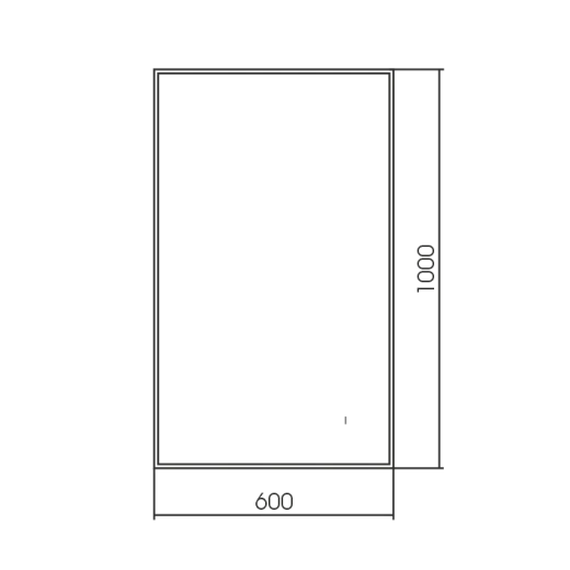 Зеркало Raval Альтера Black 60х100 бесконтакт Гор/верт, AltBl.02.600x1000/W/RL