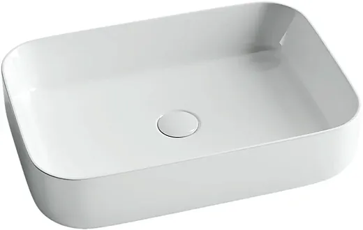 Раковина Ceramicanova CN5004 60 x 42 x 14 см, накладная, прямоугольная, без перелива, сантехфарфор