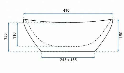 Умывальник Rea SOFIA GOLD / WHITE 41х34 золото/белый, REA-U0456S