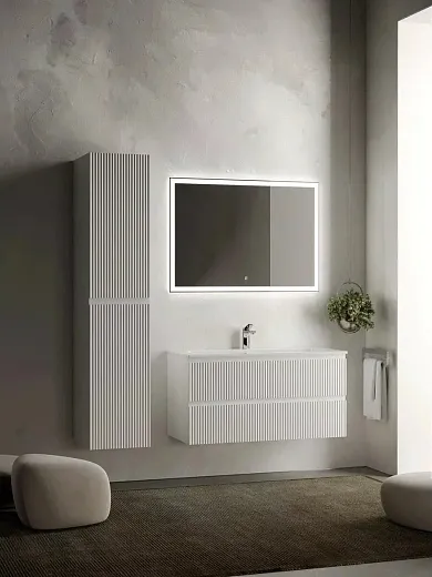 Тумба под раковину Sancos Snob R 100 см подвесная, Bianco, SNR100W