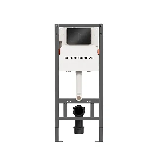 Инсталляция для унитаза Ceramicanova Balance CN121002MB, клавиша Circle черный матовый
