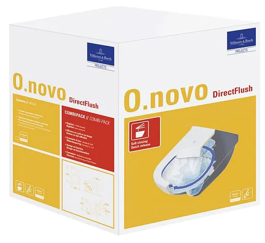 Унитаз подвесной безободковый Villeroy &amp; Boch O'Novo 5660HR01 с крышкой soft close
