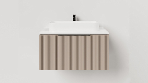 T600V1T Тумба под умывальник Salini TOUCH V 60 Taupe вертикальная фрезеровка T600V1T Тумба под умывальник Salini TOUCH V 60 Taupe вертикальная фрезеровка
