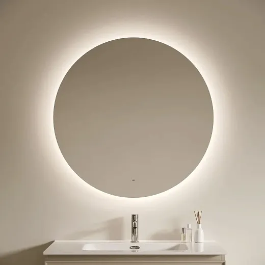 Зеркало Sancos Sfera 2.0 SF2.1000, 100 см, с подсветкой, c сенсорным выключателем, цвет белый