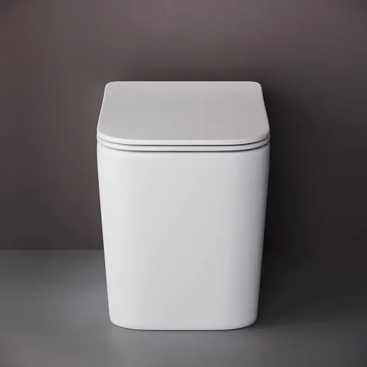 Приставной унитаз Ceramicanova Cubic Rimless CN1809, крышка с микролифтом, сантехфарфор