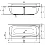 Ванна акриловая прямоугольная встраиваемая Ideal Standard i.life Duo 180x80см, T476401
